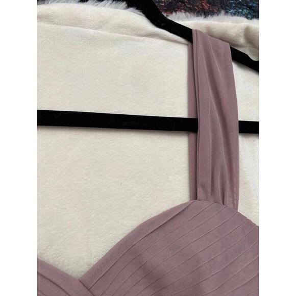 Birdie Grey Mauve Dress Sheer Cutouts Bridesmaid Evening Gown medium full length - Picture 8 of 14